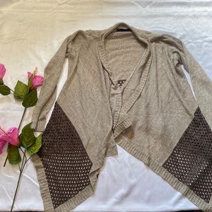 Cardigan knit brown large